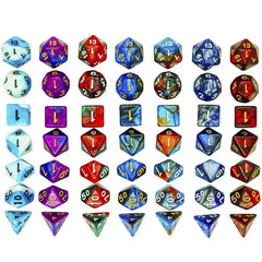 Coleção de dados DND poliédricos de duas cores com 105 peças - Conjunto de RPG de fantasia em massa com 15 grupos completos de 7 dados e 15 bolsas para jogos de mesa, salas de aula de matemática e acessórios de RPG