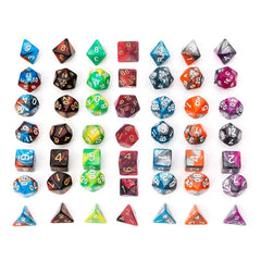 Coleção de dados DND poliédricos de duas cores com 105 peças - Conjunto de RPG de fantasia em massa com 15 grupos completos de 7 dados e 15 bolsas para jogos de mesa, salas de aula de matemática e acessórios de RPG
