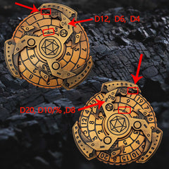 Relic Spinners-Sunken Gold Throne DnD Dice