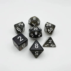 Juego de dados acrílicos Eclipse Shard - Serie Crystal Veil