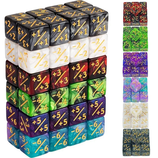 Math Counters Tokens Dice Set