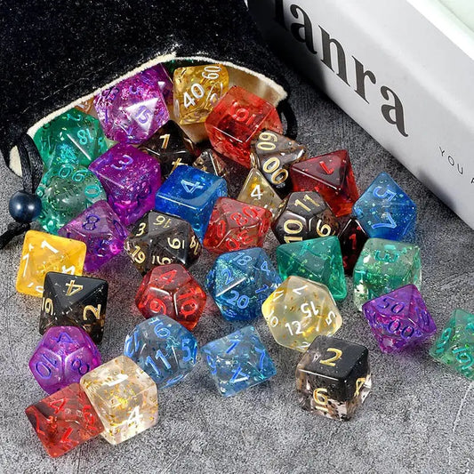 Tesoro de dados DND Confetti Skyburst de 42 piezas