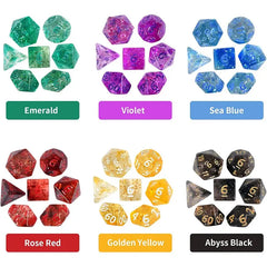 Tesoro de dados DND Confetti Skyburst de 42 piezas