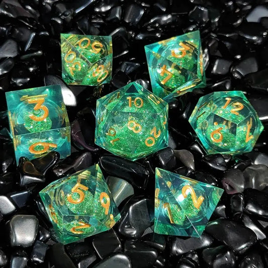 Emerald Enchantment Resin Dice