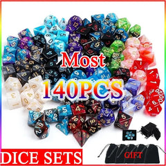 Juego de dados DND multicolores, dados poliédricos de colores aleatorios para juegos de rol, juegos de mesa y juegos de rol