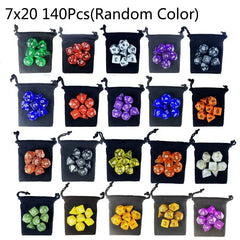 Juego de dados DND multicolores, dados poliédricos de colores aleatorios para juegos de rol, juegos de mesa y juegos de rol