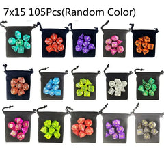 Juego de dados DND multicolores, dados poliédricos de colores aleatorios para juegos de rol, juegos de mesa y juegos de rol