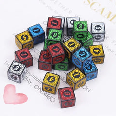 Vintage Crimson Red Dice Set-10Piece