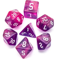 Sparkling Violet Dice Set - Aurora Vortex Series