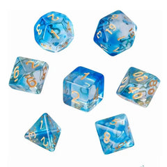 Dual-Tone Sapphire Acrylic RPG Dice