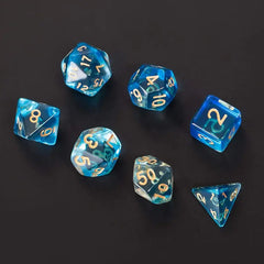 Dual-Tone Sapphire Acrylic RPG Dice