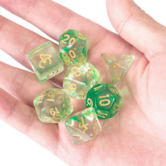 Dual-Tone Emerald Dice Set