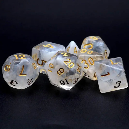 Dual-Tone Arctic Crystal Dice Set