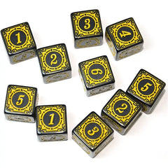 Conjunto de dados vintage âmbar amarelo-10 peças