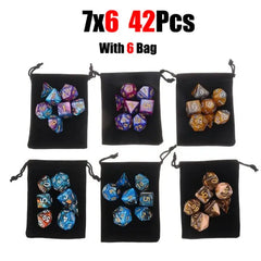 105-Piece Dual-Color Polyhedral DND Dice Collection - Bulk Fantasy RPG Set with 15 Complete 7-Die Groups & 15 Pouches for Tabletop Gaming, Math Classrooms, and Roleplay Accessories