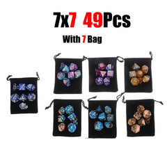 105-Piece Dual-Color Polyhedral DND Dice Collection - Bulk Fantasy RPG Set with 15 Complete 7-Die Groups & 15 Pouches for Tabletop Gaming, Math Classrooms, and Roleplay Accessories