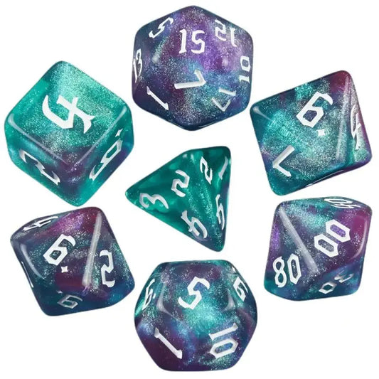 Conjunto de dados Swirl Aqua Purple - Série Aurora Vortex 