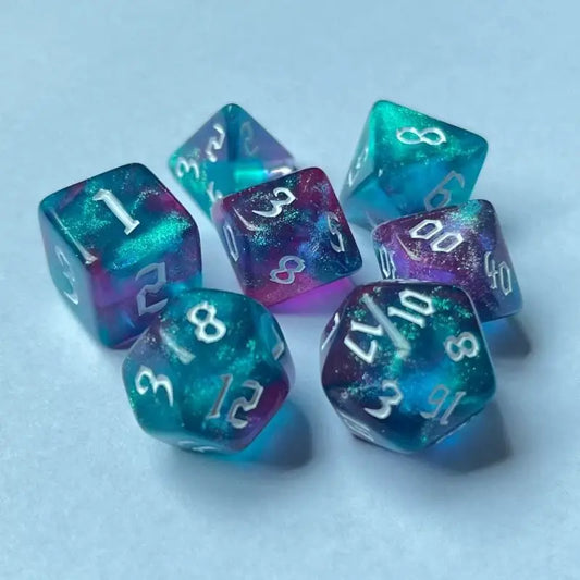 Conjunto de dados Swirl Aqua Purple - Série Aurora Vortex 