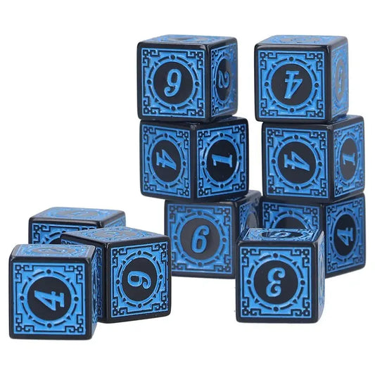 Conjunto de dados vintage azul oceano - 10 peças 