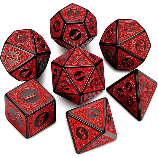 Conjunto de dados vermelhos Dragonfire Relic - Série Vintage 
