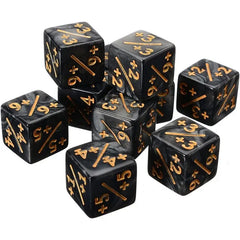 Math Counters Tokens Dice Set