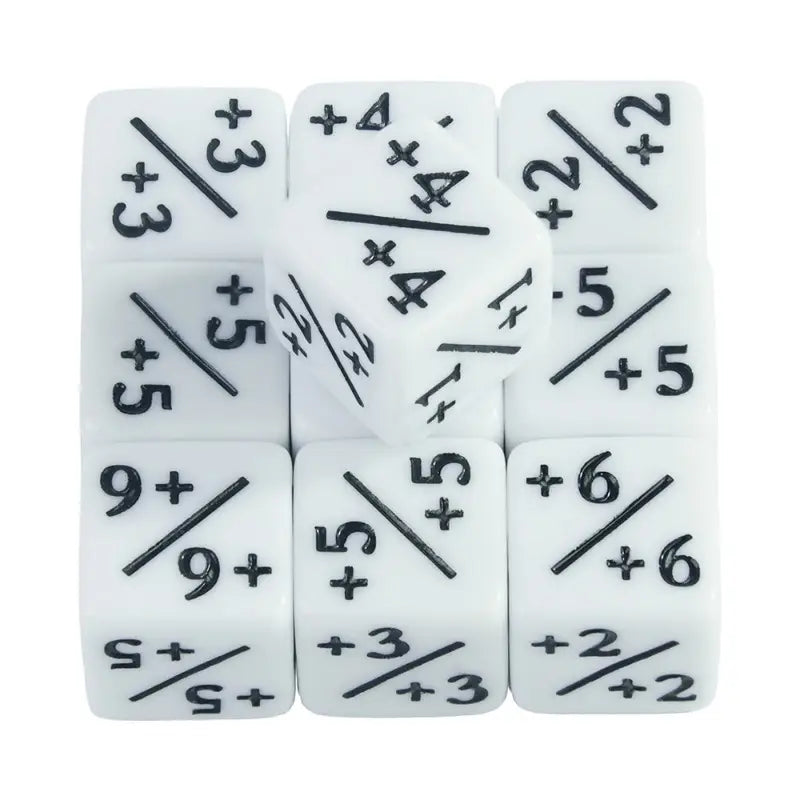 Math Counters Tokens Dice Set