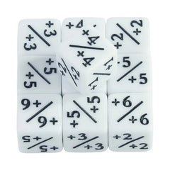 Math Counters Tokens Dice Set