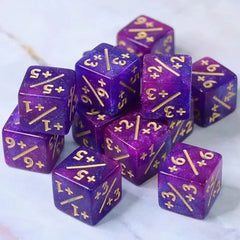 Math Counters Tokens Dice Set