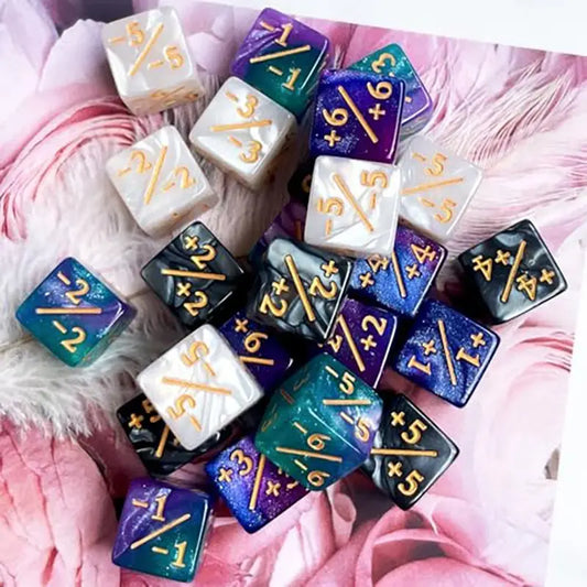 Math Counters Tokens Dice Set