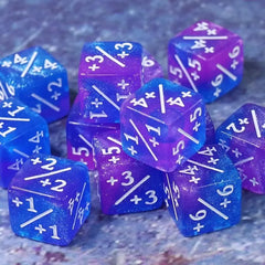 Math Counters Tokens Dice Set