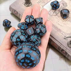 D100 Obsidian Codex Orb Dice Set
