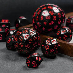 D100 Obsidian Codex Orb Dice Set