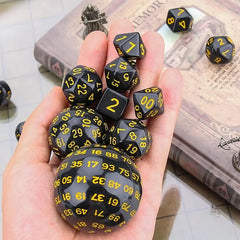 D100 Obsidian Codex Orb Dice Set