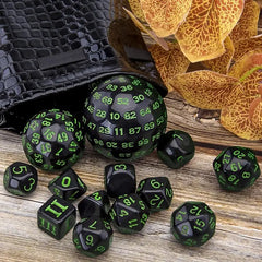 D100 Obsidian Codex Orb Dice Set