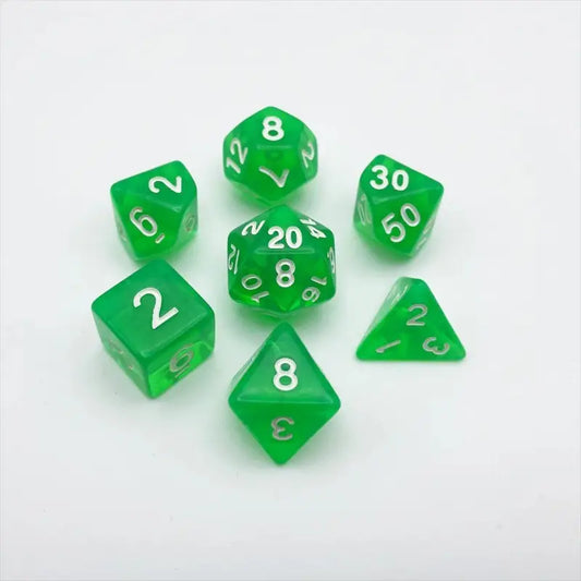 Emerald Radiance Dice - Crystal Veil Series