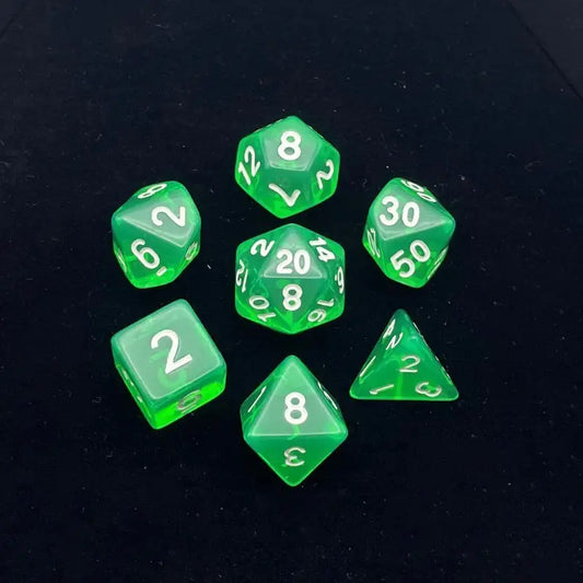 Emerald Radiance Dice - Crystal Veil Series