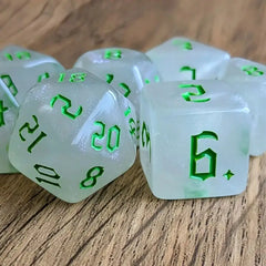 Conjunto de dados Stardust Glyph Glitter Green 