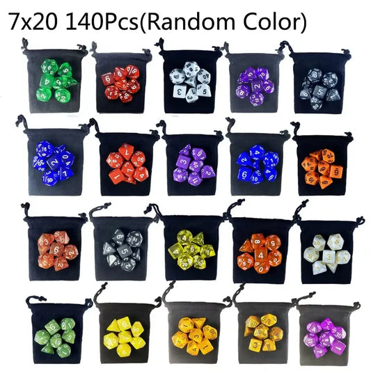 Multicolour DND Dice Set Random Color Polyhedral RPG Role Playing Dragons Board Game Dice