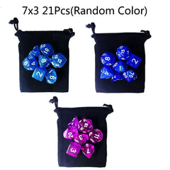 Multicolour DND Dice Set Random Color Polyhedral RPG Role Playing Dragons Board Game Dice
