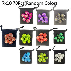 Multicolour DND Dice Set Random Color Polyhedral RPG Role Playing Dragons Board Game Dice