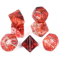 Confetti Skyburst Red Dice Set