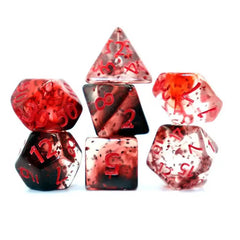 Confetti Skyburst Red Dice Set