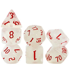 Stardust Glyph Glitter Red Dice Set