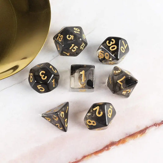 Efeito Fumaça Obsidiana Preto Dado 