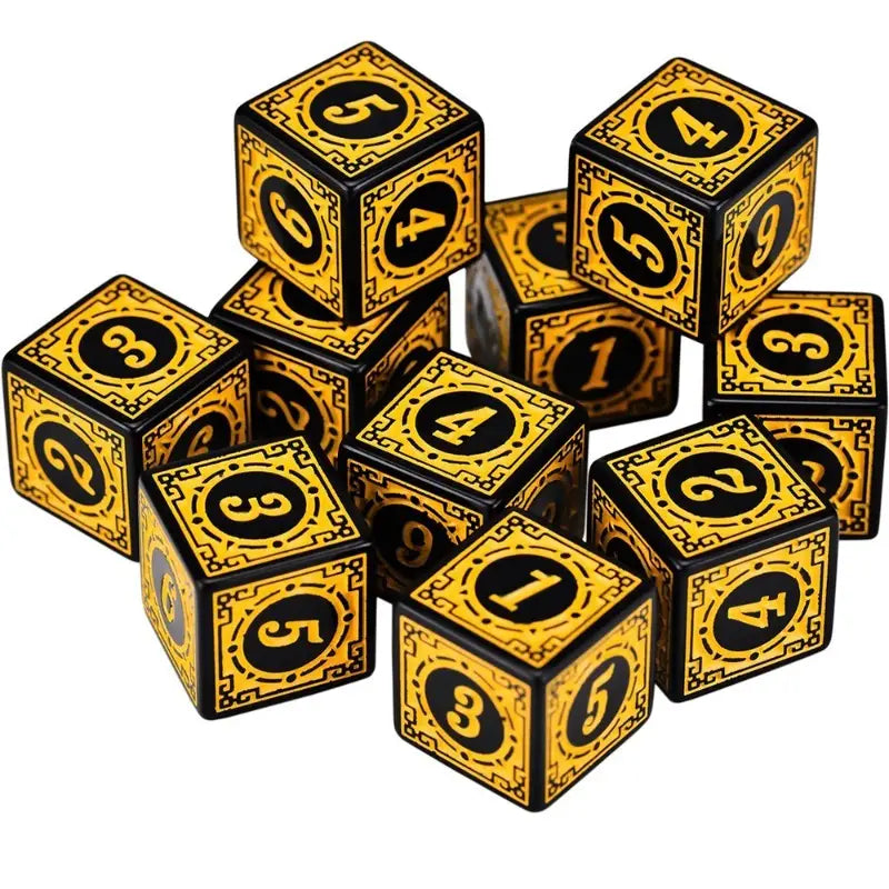Conjunto de dados vintage âmbar amarelo-10 peças
