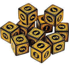 Conjunto de dados vintage âmbar amarelo-10 peças