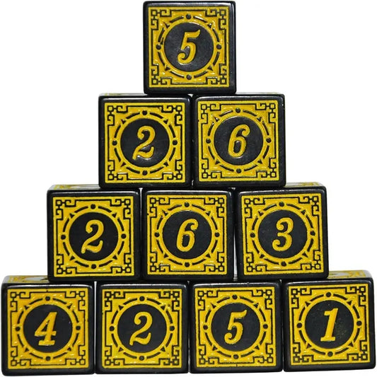 Conjunto de dados vintage âmbar amarelo-10 peças